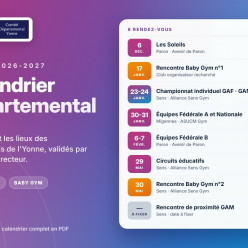 Calendrier départemental 2026-2027 : les dates et les lieux sont fixés